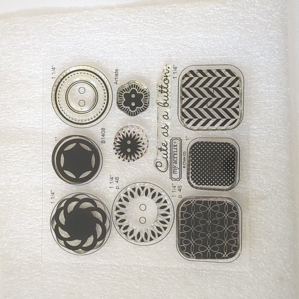 Cling stamp set Buttons, Bits & Bob's Flair CTMH/Stampin Up
